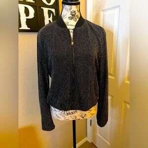 Divided by H&M Black Sparkly Zip Up Jacket - Wear over a camisole or tank top 🖤